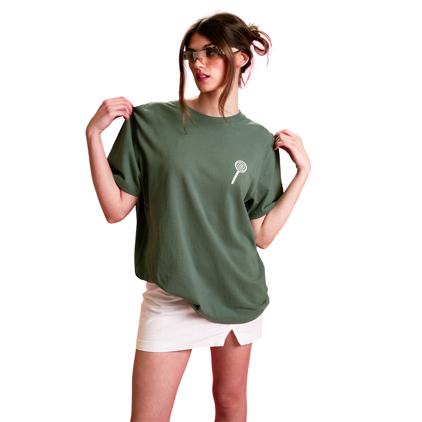 SMILE T-SHIRT - OLIVE GREEN