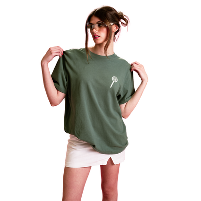 SMILE T-SHIRT - OLIVE GREEN