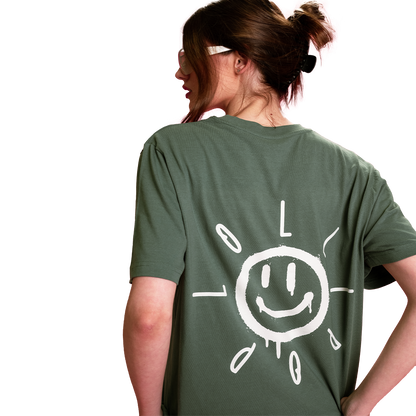 SMILE T-SHIRT - OLIVE GREEN