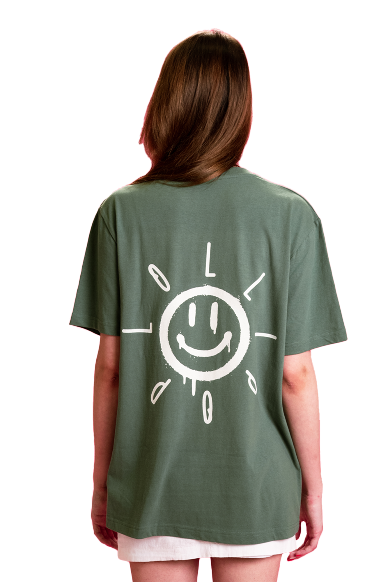 SMILE T-SHIRT - OLIVE GREEN